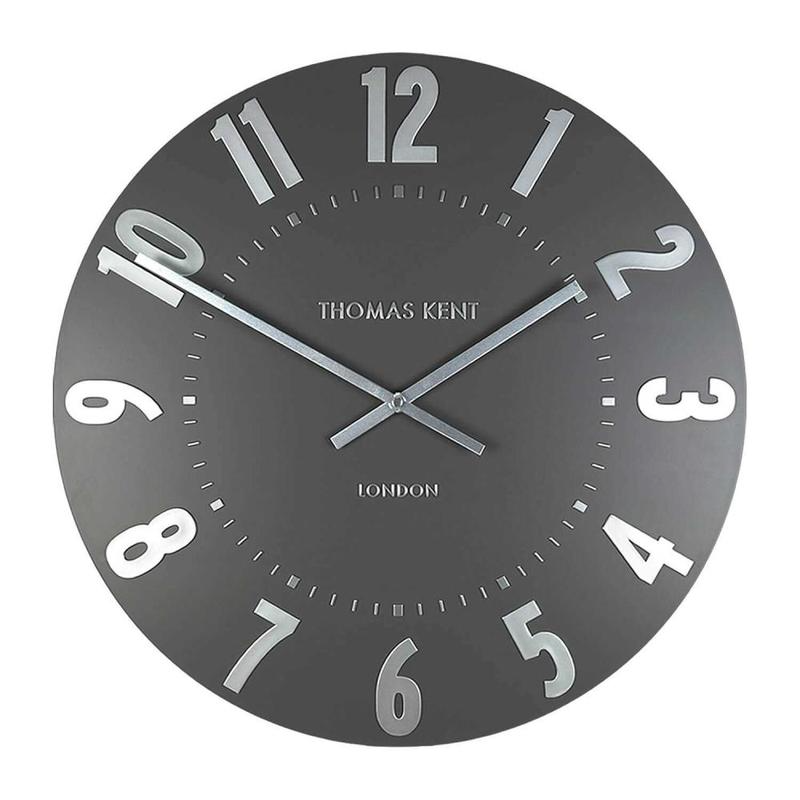 Thomas Kent Mulberry Wall Clock 30cm Graphite Silver 