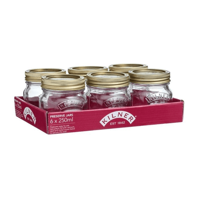 KILNER Kilner 250ml Preserve Jar Set Of 6 #01608 - happyinmart.com.au