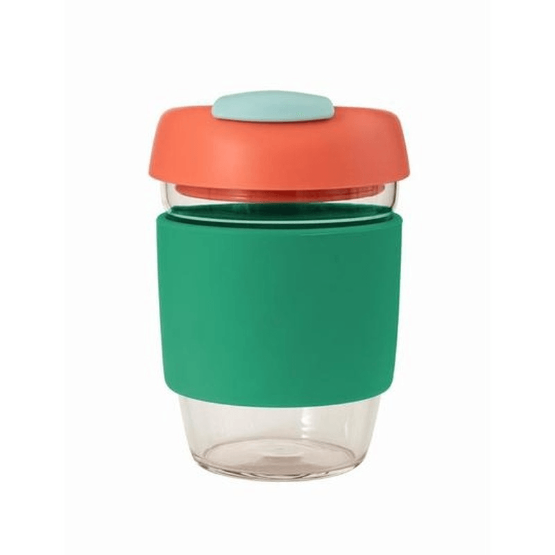 AVANTI Avanti Glass Gocup Reusable Coffee Cup 355ml Green Coral Seafoam 