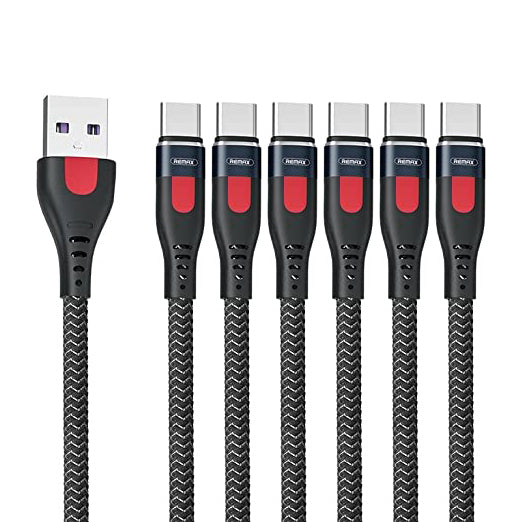 Remax 1M Lightning Cables 6 Per PackLesu Pro 1m 5a Usb to Usb C Type C Aluminum Alloy Braid Fast Charging Data Cable Black 