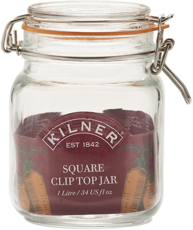 KILNER Kilner Square Clip Top Jar Glass 