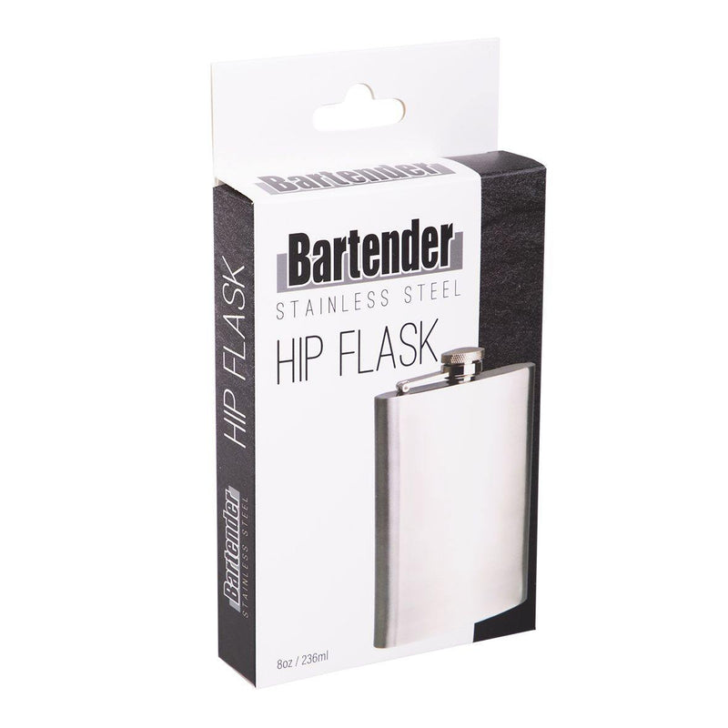 BARTENDER Bartender Stainless Steel Hip Flask Satin 