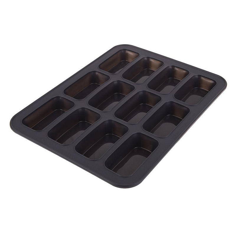 DAILY BAKE Daily Bake Silicone 12 Cup Mini Loaf Pan Charcoal 