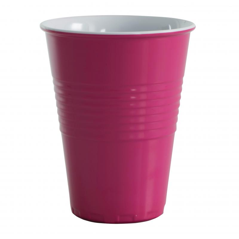 Serroni Miami Melamine 2 Tone 400ml Cup Fuscia Pink 