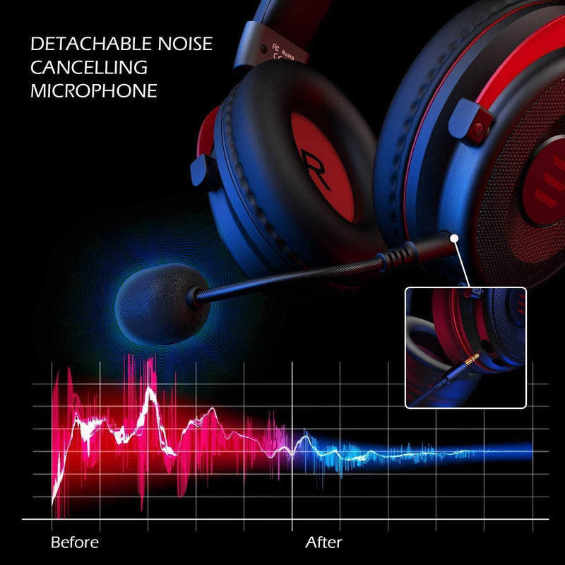 EKSA EKSA E900 Xbox Gaming Headset-PS4 Wired Gaming Headphones with Noise Canceling Mic - happyinmart.com.au