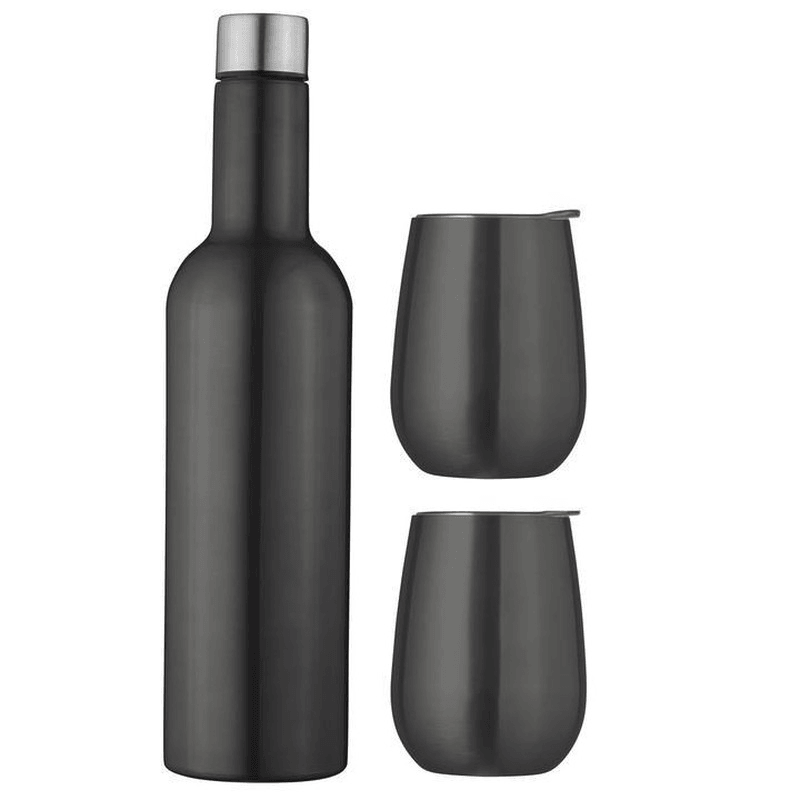 AVANTI Avanti Double Wall Insulated Wine Traveller Set Gunmetal 