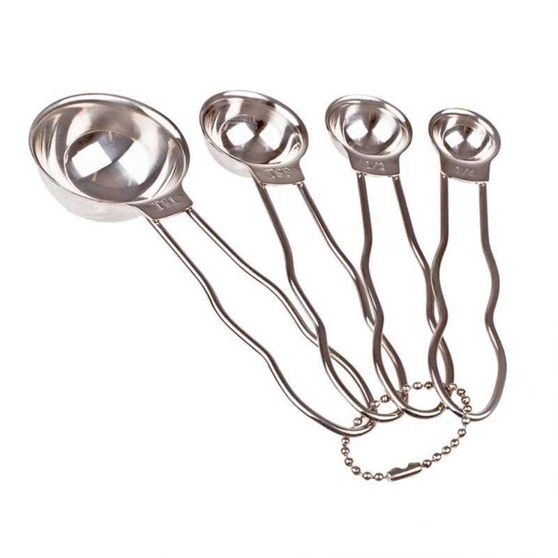 APPETITO Appetito Stainless Steel Measuring Spoons With Wire Handles Set 4 Australian Standards 