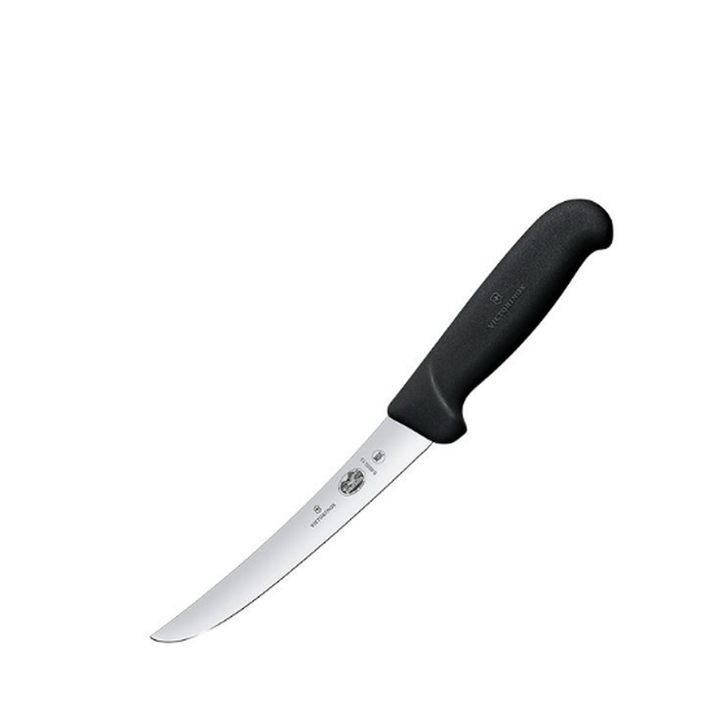 Victorinox Boning Knife Curved Wide Blade 15cm Black Fibrox 