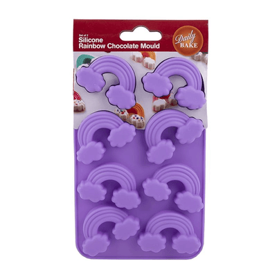 DAILY BAKE Daily Bake Silicone Rainbow 8 Cup Chocolate Mould Set 2 Purple #3068-3 - happyinmart.com.au