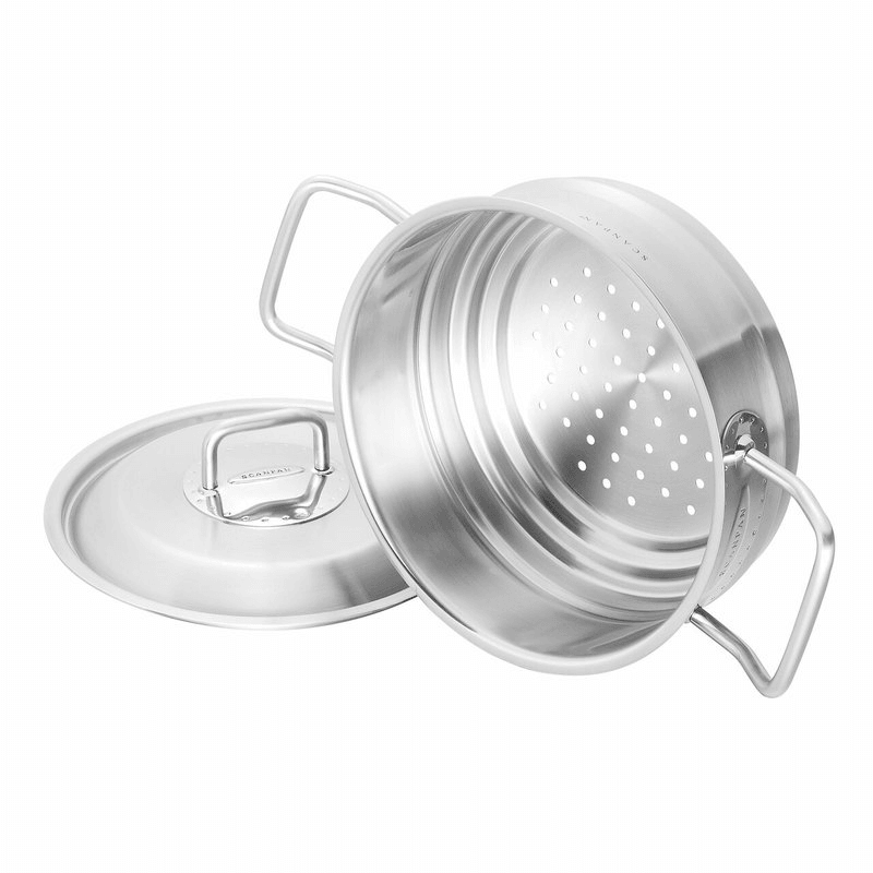 SCANPAN Scanpan Commercial Steamer With Lid 16cm 18cm And 20cm 