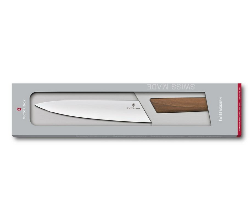 Victorinox Swiss Modern Carving Knife 22cm Walnut Wood 