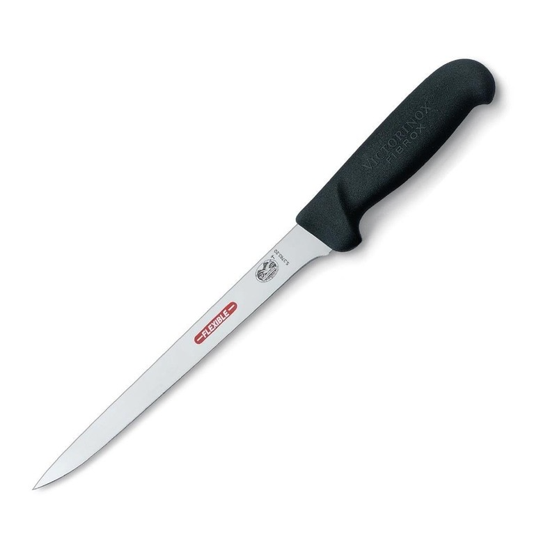 Victorinox Filleting Knife 20cm Narrow Flexible Black 