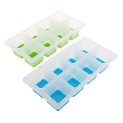 APPETITO Appetito Easy Release 8 Cube Square Ice Tray Set 2 Blue Lime #4469 - happyinmart.com.au