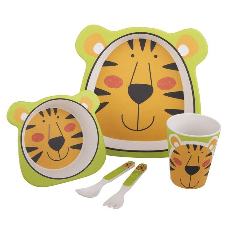 BAMBECO Bambeco Bamboo 5 Piece Kids Meal Set Tiger 