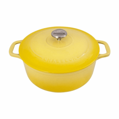 CHASSEUR Chasseur Round French Oven Lemon Yellow #19965 - happyinmart.com.au
