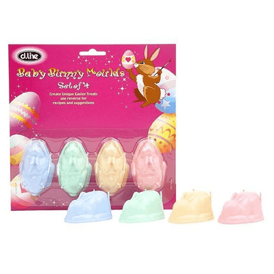 DLINE Dline Baby Bunny Mould Set 4 Asst Colours #8401 - happyinmart.com.au
