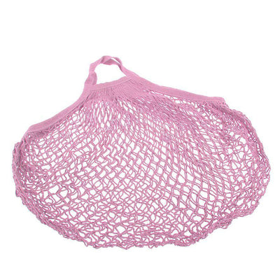 SACHI Sachi Cotton String Bag Short Handle Pastel Pink #3660PP - happyinmart.com.au