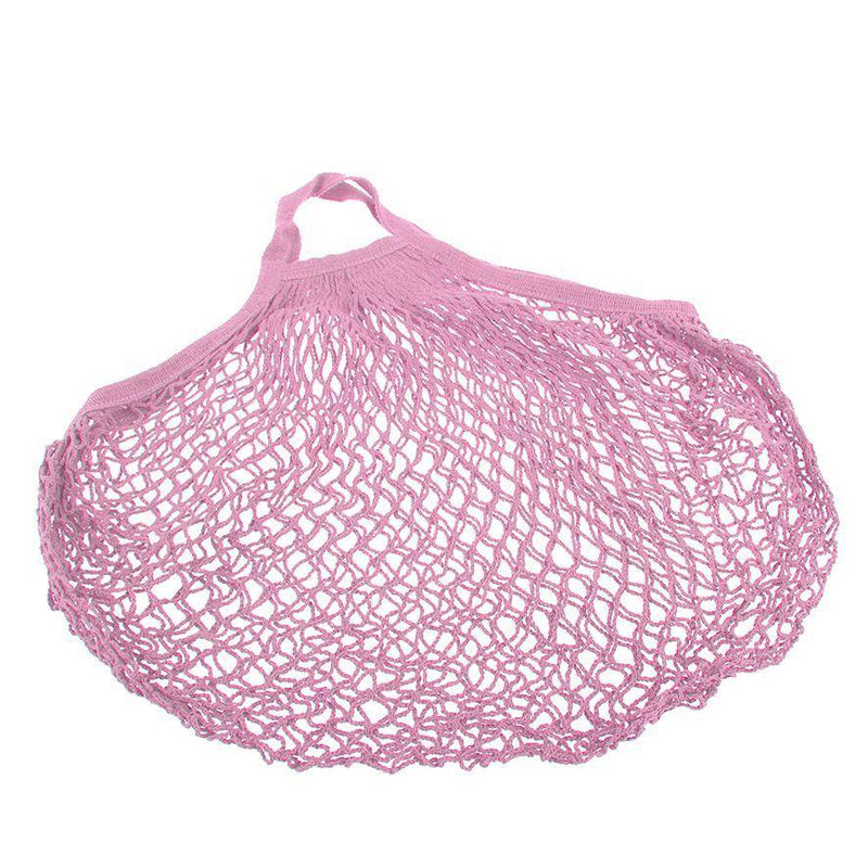 SACHI Sachi Cotton String Bag Short Handle Pastel Pink 