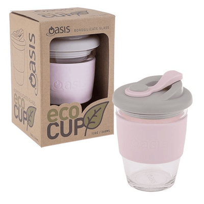 OASIS Oasis Borosilicate Glass Eco Cup Pink #8995P - happyinmart.com.au