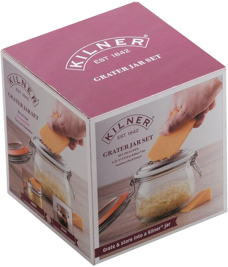 KILNER Kilner Storage Jar With Grater Lid Clear Glass 