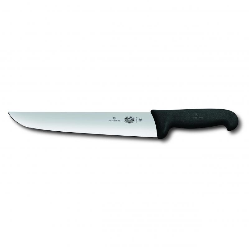 Victorinox Butchers Knife 28cm Straight Back Blade Fibrox Black 