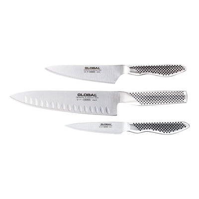 GLOBAL Global Knives 3 Pieces Set Stainless Steel #79630 - happyinmart.com.au