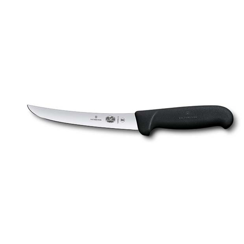 Victorinox Boning Knife Curved Wide Blade 15cm Black Fibrox 