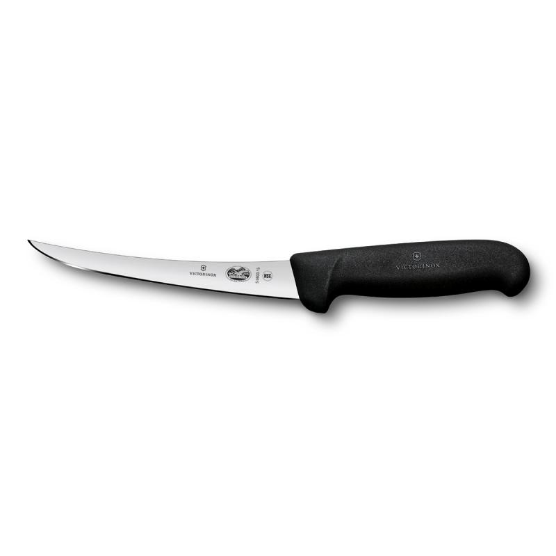 Victorinox Boning Knife 12cm Curved Narrow Blade Black 