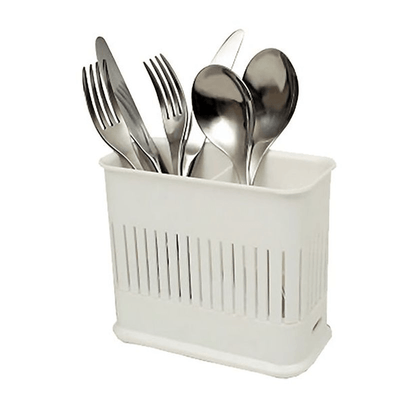 DLINE Dline Plastic Cutlery Drainer White #4564 - happyinmart.com.au