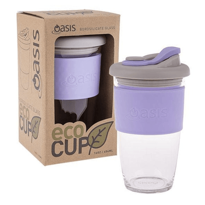 OASIS Oasis Borosilicate Glass Eco Cup Lilac #8996LC - happyinmart.com.au