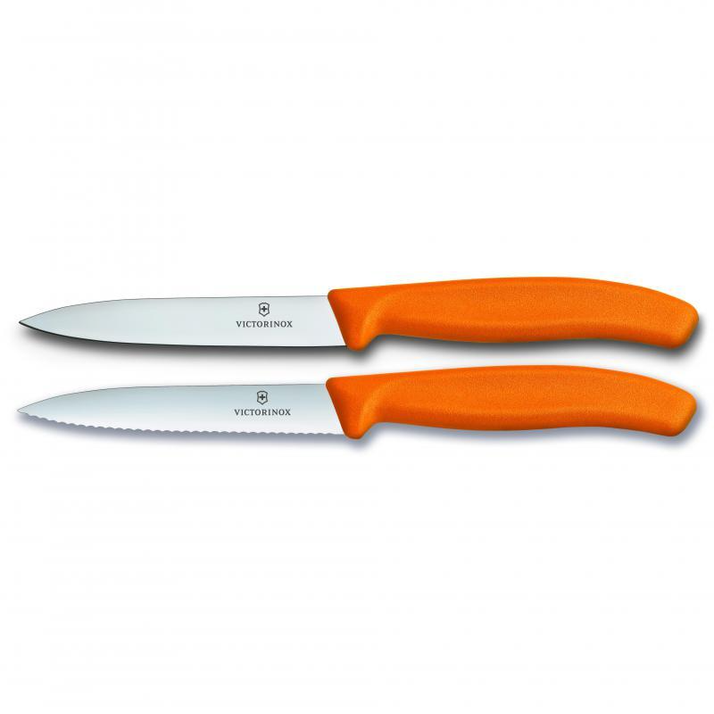 Victorinox 2 Piece Swiss Classic Paring Knife Set Orange 