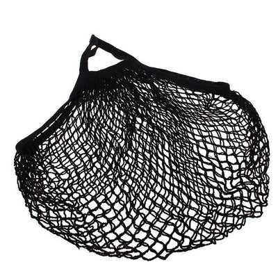 SACHI Sachi Cotton String Bag Short Handle Black #3660BK - happyinmart.com.au