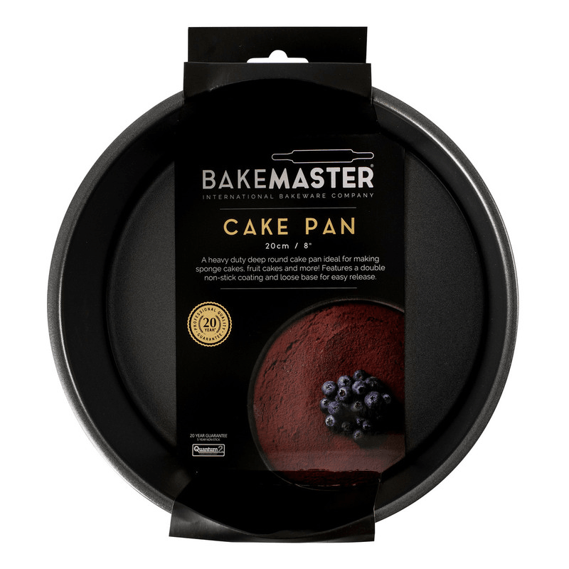 BAKEMASTER Bakemaster Loose Base Round Deep Cake Pan Non Stick 