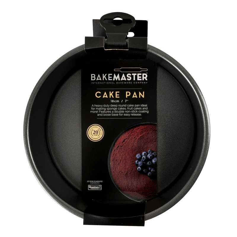 BAKEMASTER Bakemaster Loose Base Round Deep Cake Pan Non Stick 