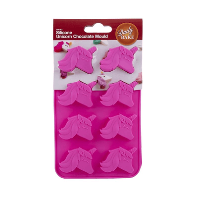 DAILY BAKE Daily Bake Silicone Unicorn 8 Cup Chocolate Mould Set 2 Pink #3068-1 - happyinmart.com.au
