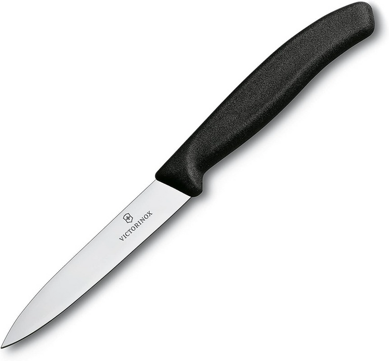 Victorinox Paring Knife 10cm Pointed Blade Nylon Hang Sell Black 