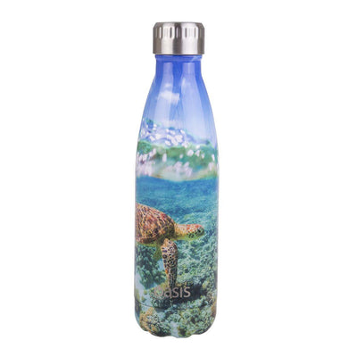 OASIS Oasis Stainless Steel Double Wall Insulated Drink Bottle Turtle Reef #8880-1TR - happyinmart.com.au