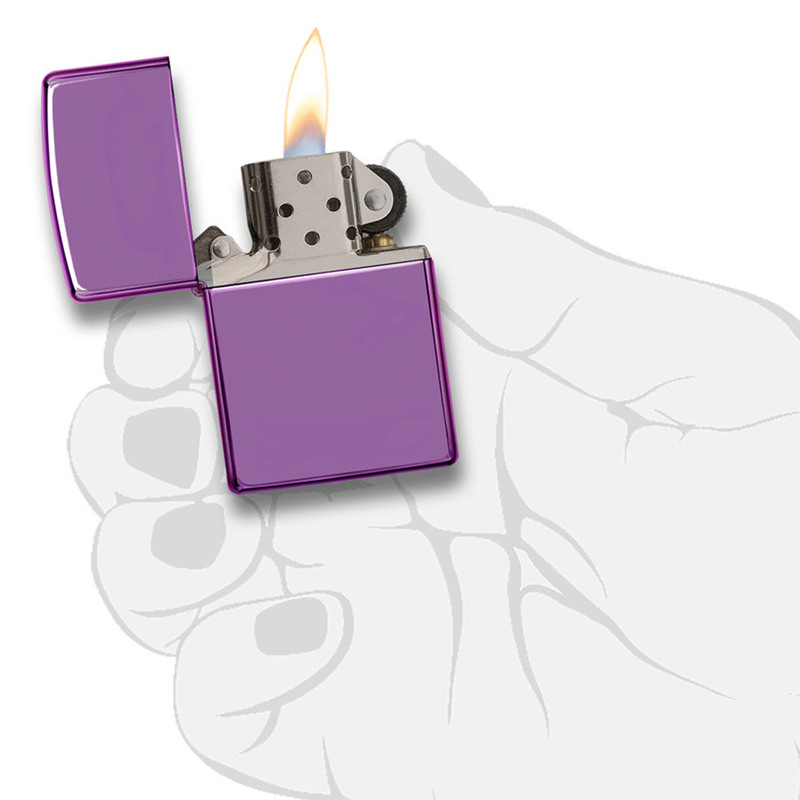 Zippo Lighter Abyss High Polished Purple 