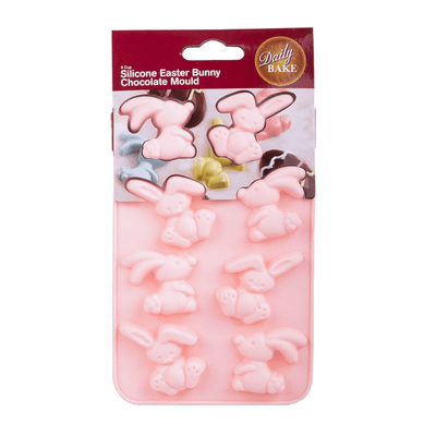 DAILY BAKE Daily Bake Silicone Easter Bunny 8 Cup Chocolate Mould Set 2 Pink #3068-8 - happyinmart.com.au