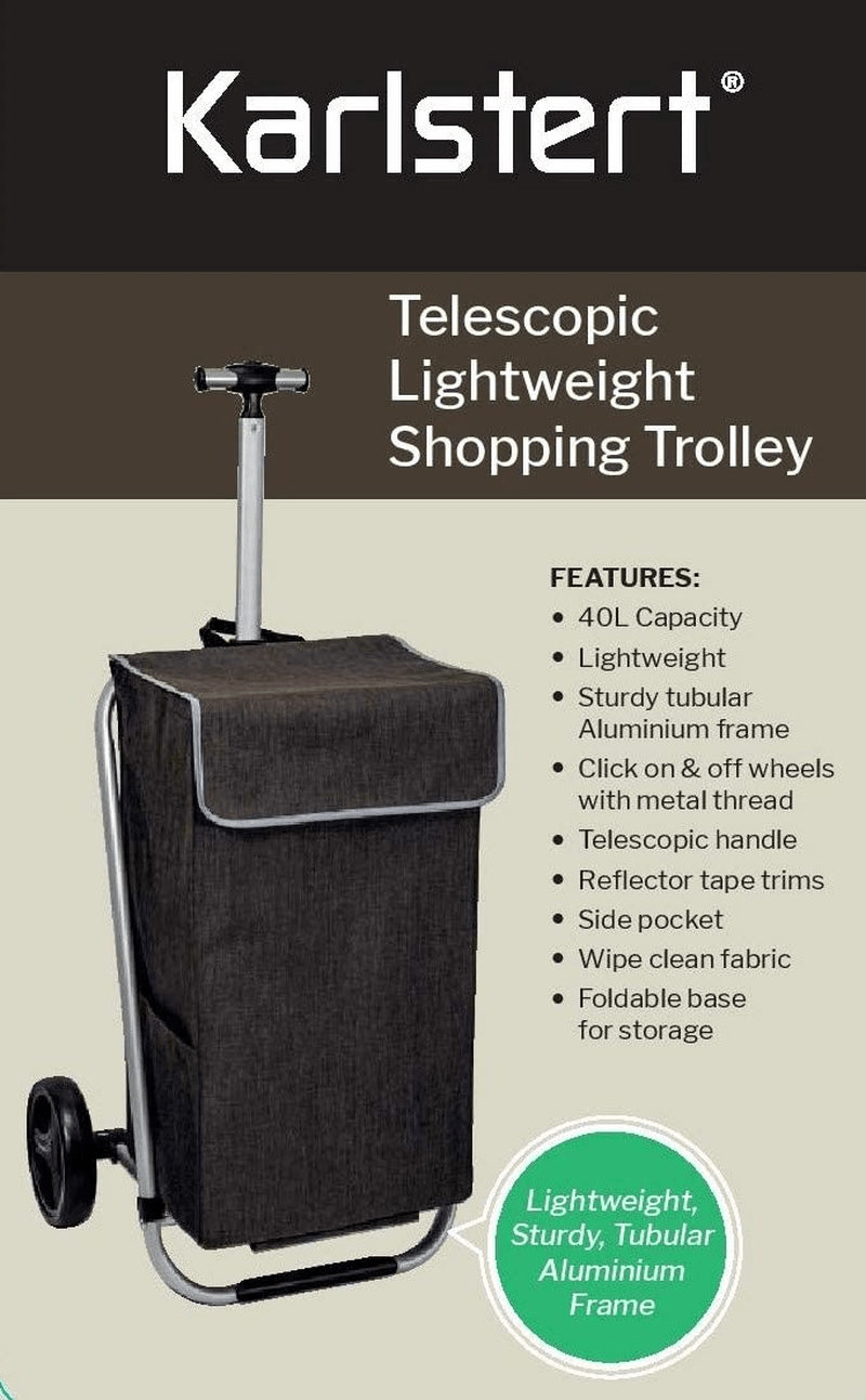 KARLSTERT Karlstert Aluminum Telescopic Shop Trolley Bronze 