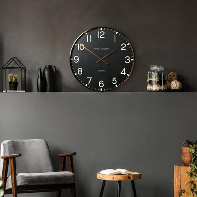 Thomas Kent Clocksmith Wall Clocks 30cm Brass Black 