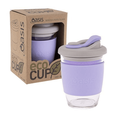 OASIS Oasis Borosilicate Glass Eco Cup Lilac #8995LC - happyinmart.com.au