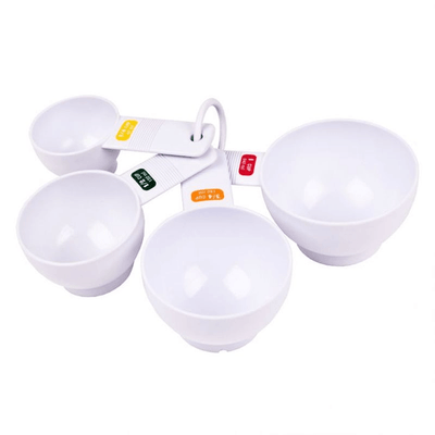 APPETITO Appetito Plastic Measure Cups Set 4 White #3283-2 - happyinmart.com.au