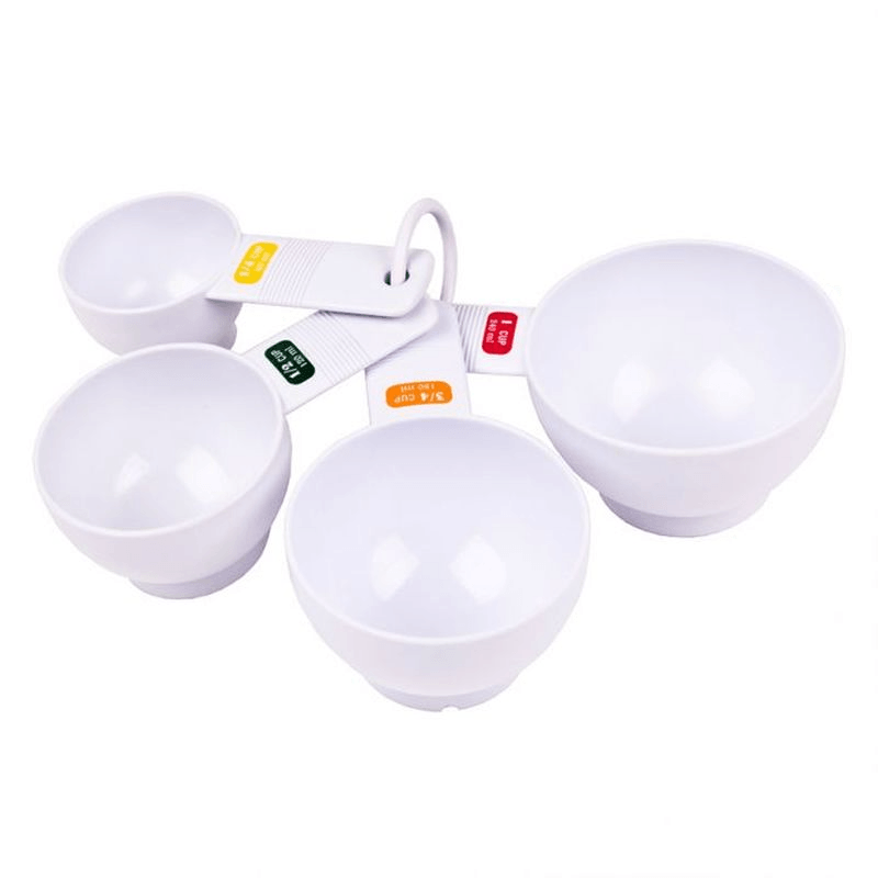 APPETITO Appetito Plastic Measure Cups Set 4 White 