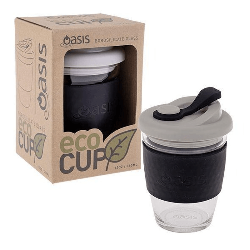 OASIS Oasis Borosilicate Glass Eco Cup Charcoal 