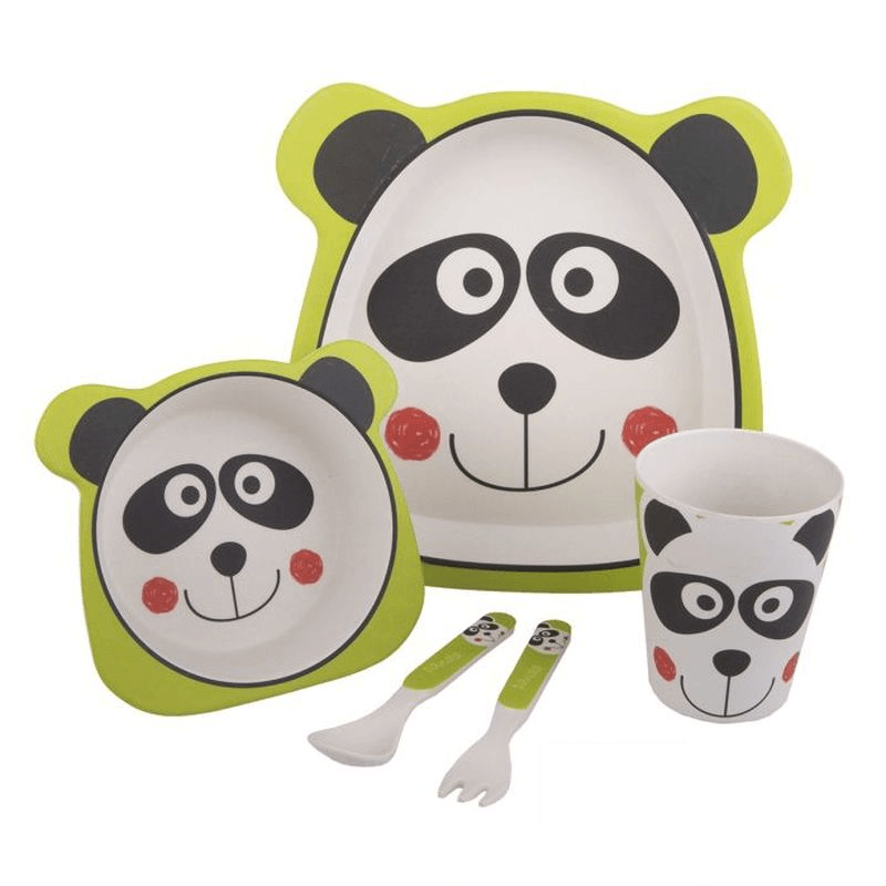 BAMBECO Bambeco Bamboo 5 Piece Kids Meal Set Panda 