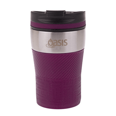OASIS Oasis Cafe Stainless Steel Double Wall Insulated Travel Cup Plum #8904PL - happyinmart.com.au