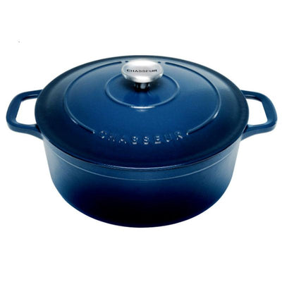 CHASSEUR Chasseur Round French Oven Liquorice Blue #19929 - happyinmart.com.au