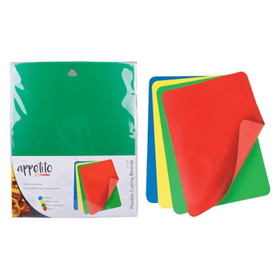 APPETITO Appetito Flexible Cutting Board Set 4 Asst Colours #9051-4 - happyinmart.com.au