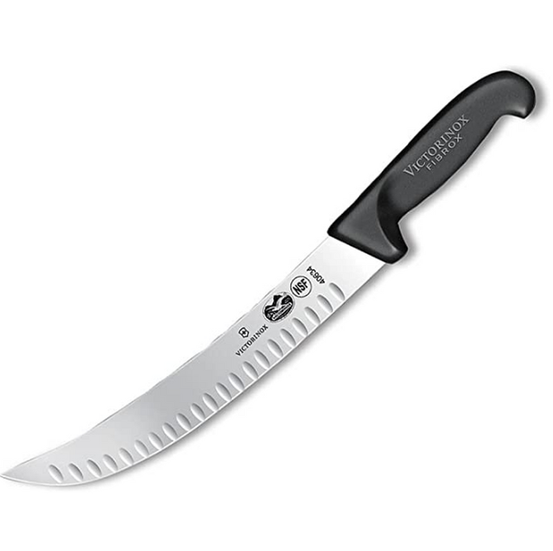 Victorinox Fibrox Curved Wide Blade Brisket Knife Black 